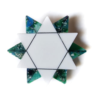Spilla origami fiocco di neve