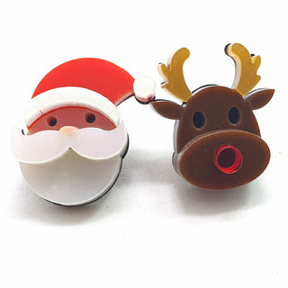 Stud earrings Santa and Rudolph