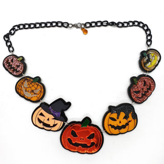 Halloween pumpkins necklace