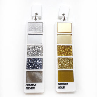 Color swatch earrings