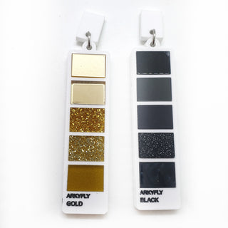 Color swatch earrings