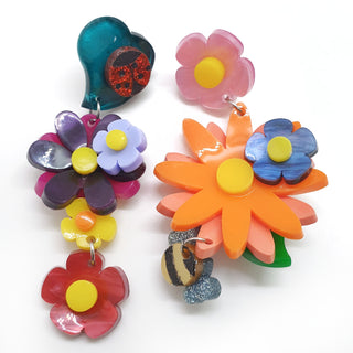 Flower Power statement  earrings