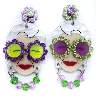 Iris Flower Power earrings
