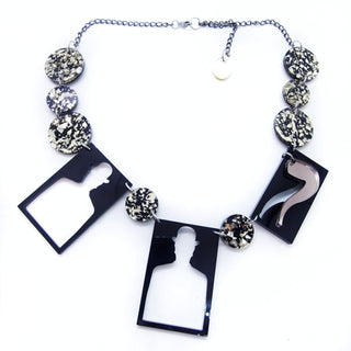 Surrealism statement necklace with pipe