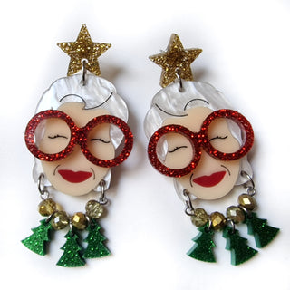 Merry Iris Xmas earrings