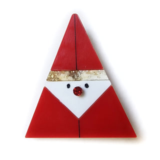 Origami Santa brooch