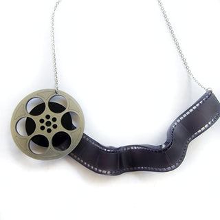 Film reel necklace