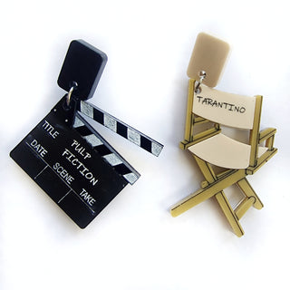 Customizable Earrings: Clapperboard and Director's Chair