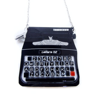 Typewriter necklace 