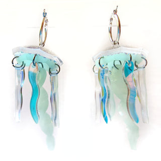 Glow in the dark jellyfish earrings 