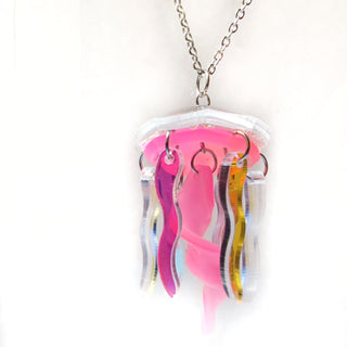 Fluorescent jellyfish necklace 