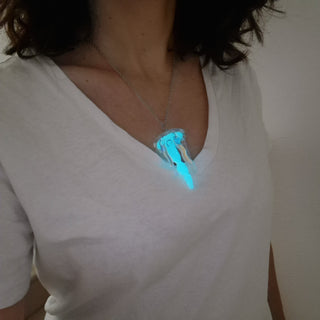 Fluorescent jellyfish necklace 