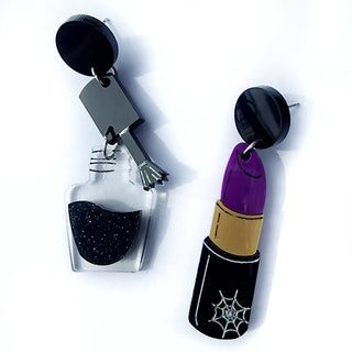 Lipstick and nail polish BOORLESQUE earrings 