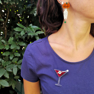 Pumpkin margarita earrings