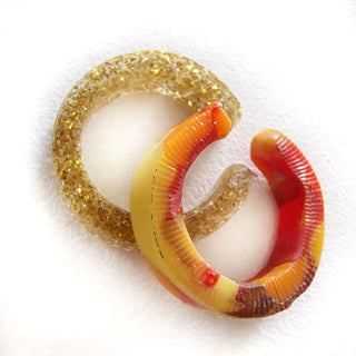 Double earcuff in recycled acrylic