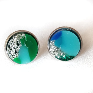 Lobe earrings in recycled acrylic