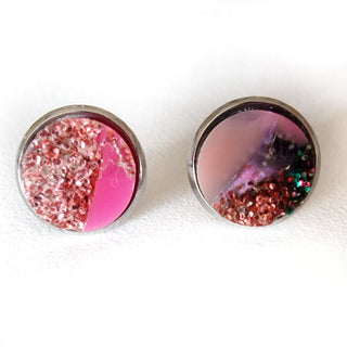 Lobe earrings in recycled acrylic