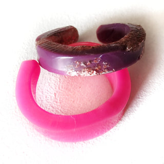 Double earcuff in recycled acrylic