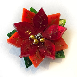 Poinsettia cover buttons 