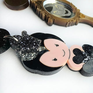 Orecchini regina cattiva di Biancaneve e specchio