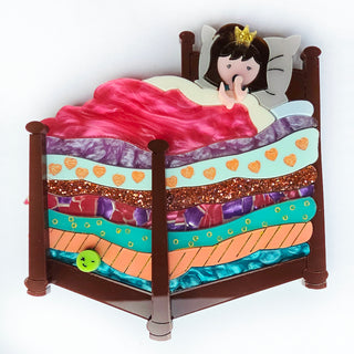 Princess and the pea brooch