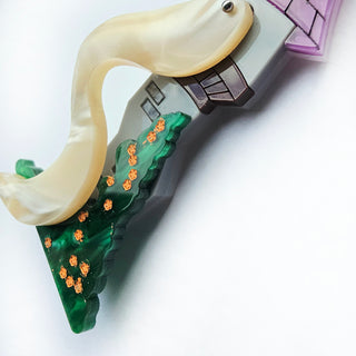 Rapunzel's tower brooch