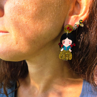 Orecchini Biancaneve e mela