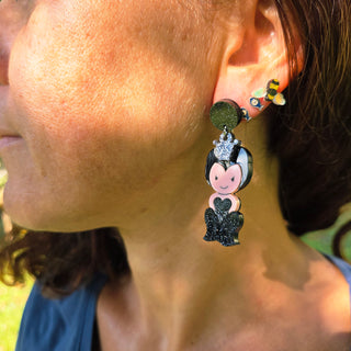 Orecchini regina cattiva di Biancaneve e specchio