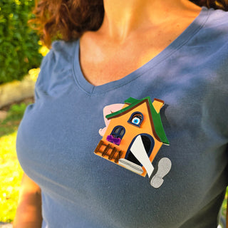 Alice in the little house brooch