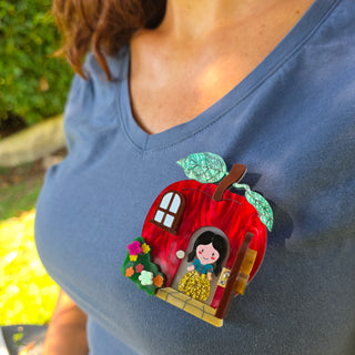 Spilla mela di Biancaneve