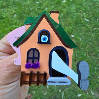 Alice in the little house brooch