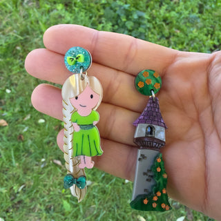Orecchini Rapunzel e torre