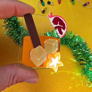 Christmas Sunset Cocktail brooch