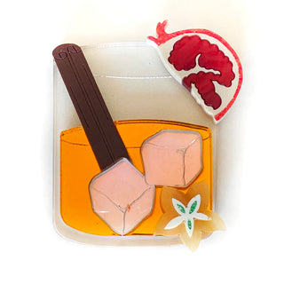 Christmas Sunset Cocktail brooch