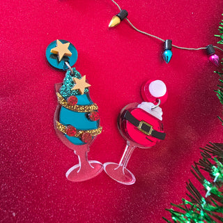 Christmas cocktails earrings