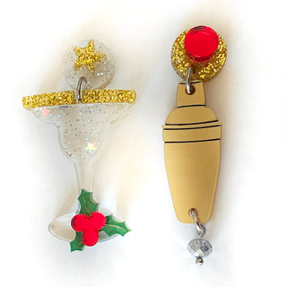 Christmas margarita earrings
