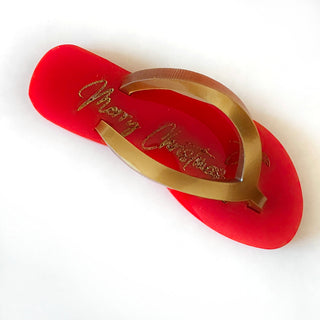 Merry Christmas Flip-Flop Brooch