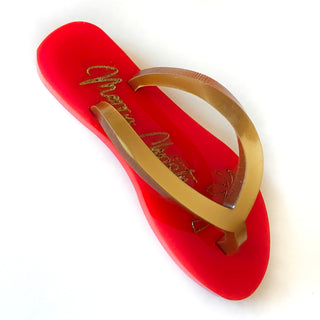 Merry Christmas Flip-Flop Brooch