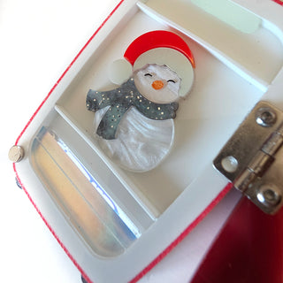 Where’s the Snowman? Brooch