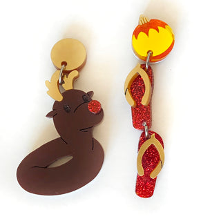 Rudolph Pool Float Earrings