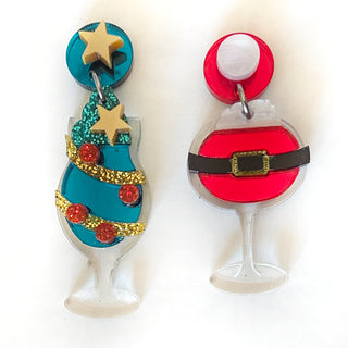 Christmas cocktails earrings