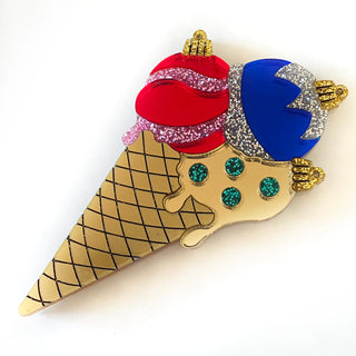 Christmas Ice Cream Brooch