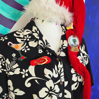 Merry Christmas Flip-Flop Brooch