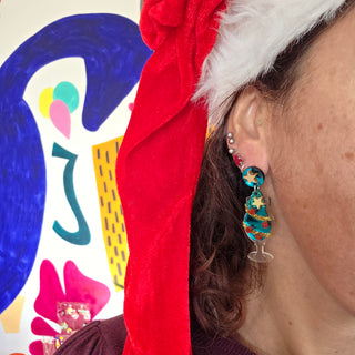 Christmas cocktails earrings