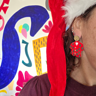 Christmas Shirt and Flip-Flop Earrings