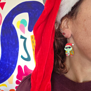 Orecchini Babbo natale e renna alle Hawaii