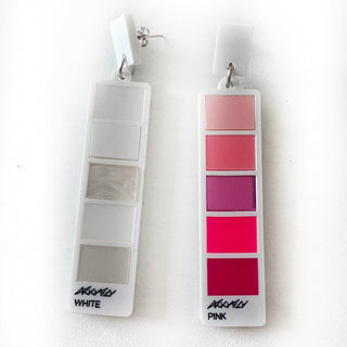 Color swatch earrings