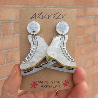 Ice skate earrings