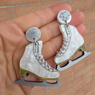 Ice skate earrings