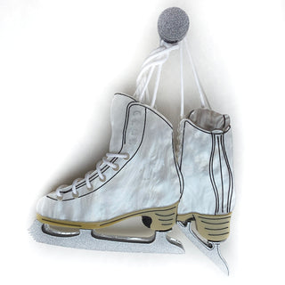 Ice skate brooch